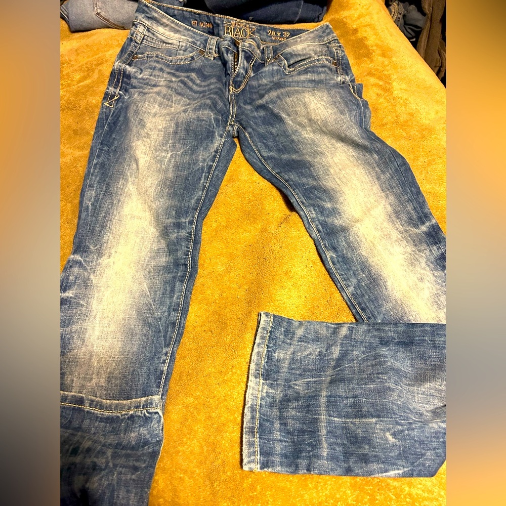 Buckle black jeans